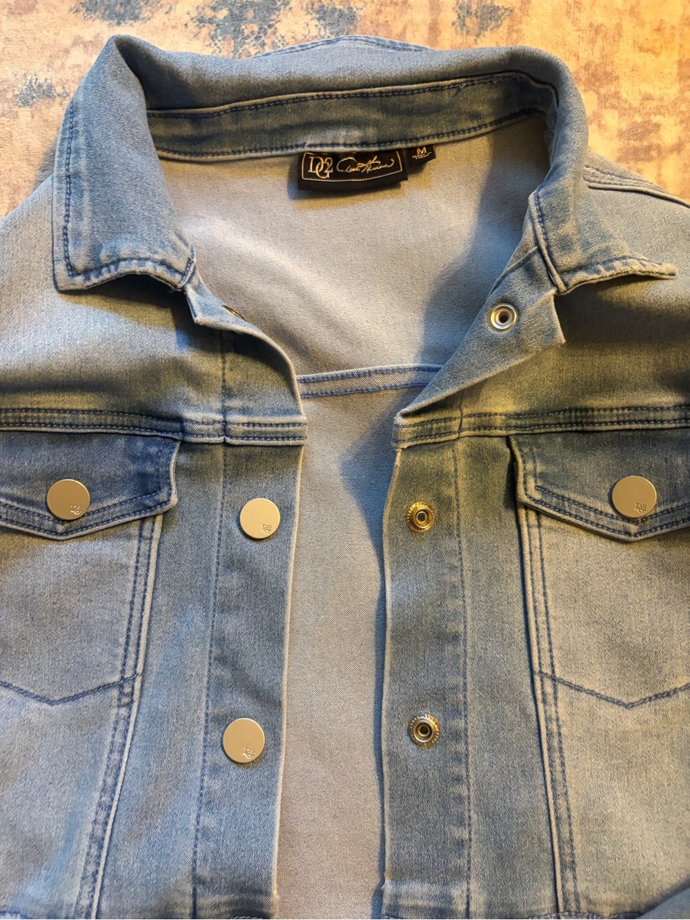 DG2 by Diane Gilman Light Blue Denim Jacket